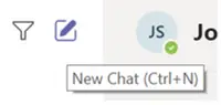 Opret ny chat i Microsoft Teams med genvej