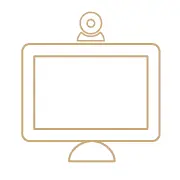 Ikon for audio-visuelt udstyr til hardware rådgivning