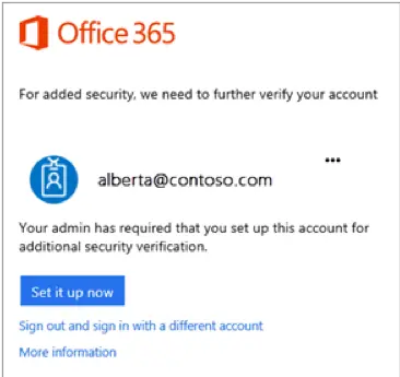 Sikker Office 365 password login med multifaktor authentication på computer