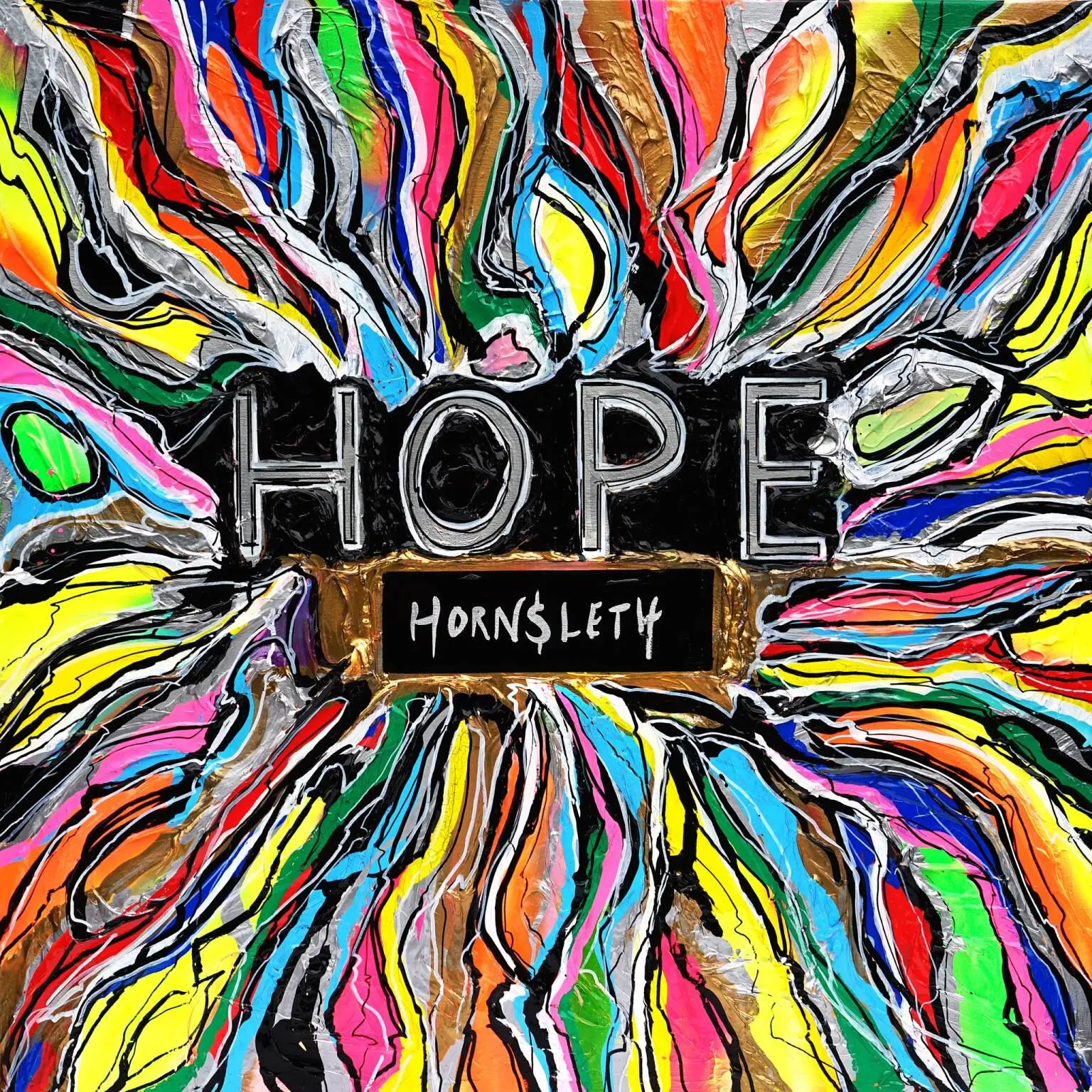 Hornsleth kunstværk med budskabet Hope til støtte for Charity for Cancer