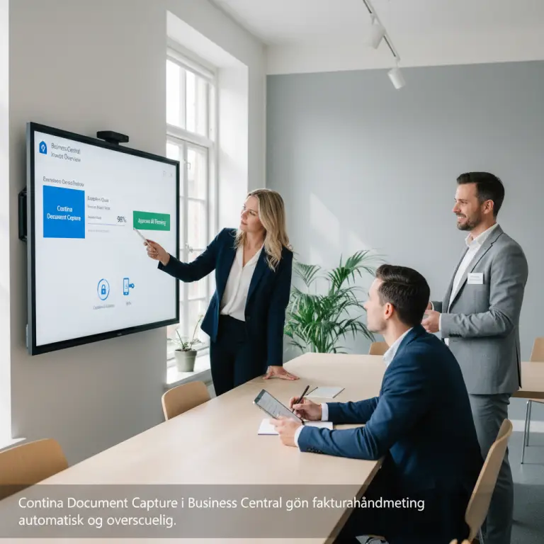 Automatiseret fakturabehandling i Contina Business Central med struktureret datafangst
