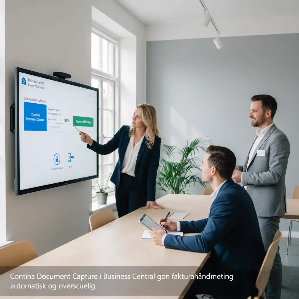 Automatiseret fakturabehandling i Contina Business Central med struktureret datafangst
