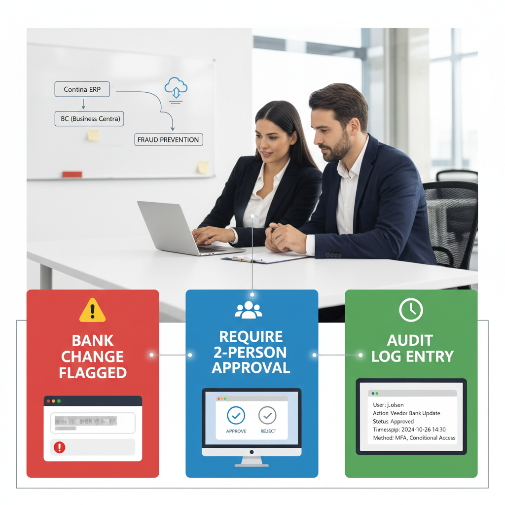 Kontrolpunkter der stopper fakturasvindel: leverandørdata, bankkonto, match og godkendelseslog