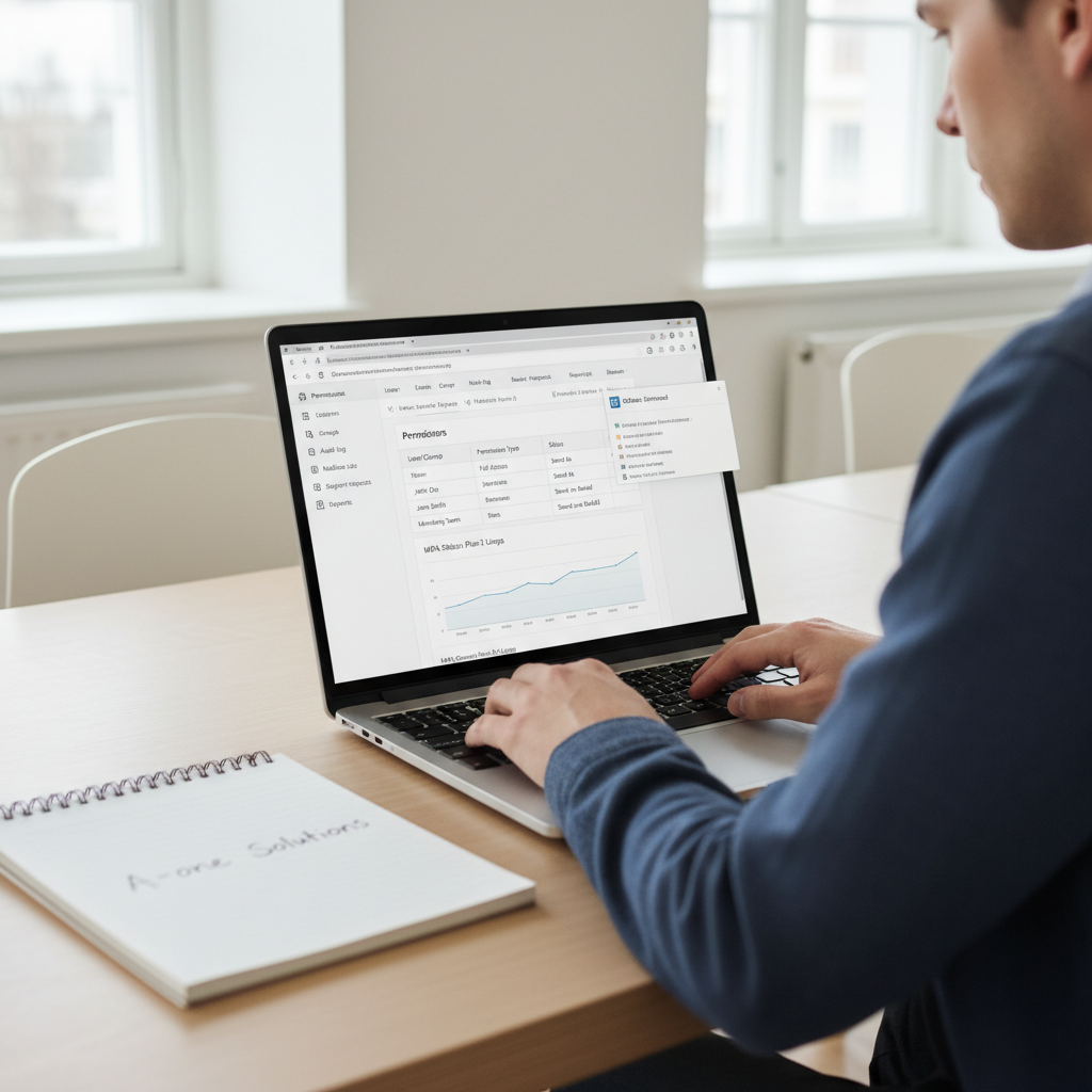 Skærmbillede-lignende illustration af rettigheder (Full Access, Send As, Send on Behalf) for delt postkasse