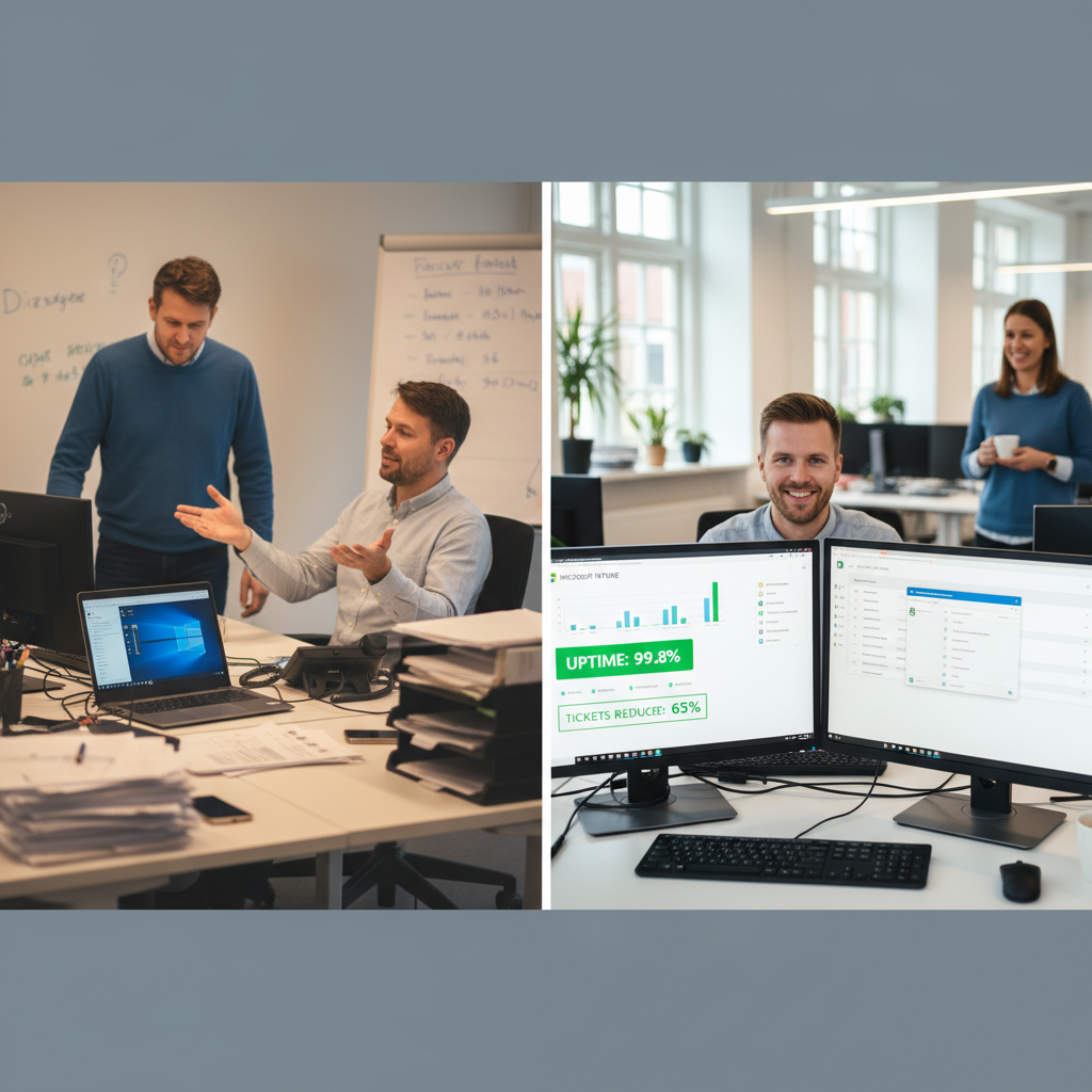 Tjekliste og logvisning der dokumenterer hvem der havde adgang under en fjernsupport-session