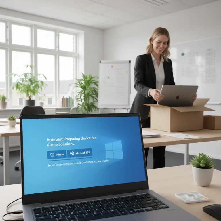 Intune Autopilot opsætning af Windows 11 enhed under onboarding uden images