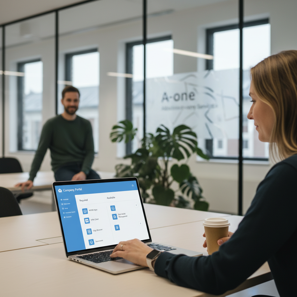 Company Portal med self-service apps som del af Intune onboarding