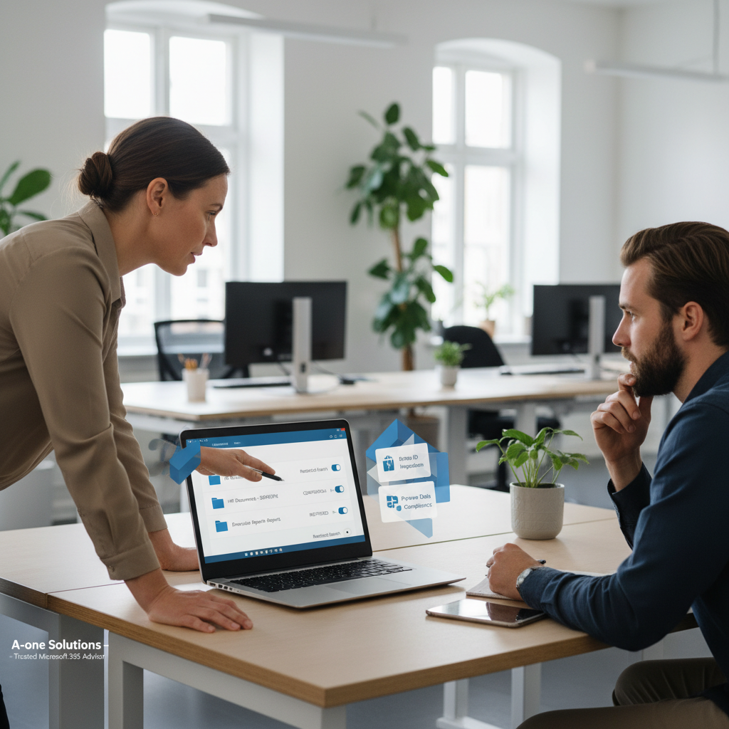Eksempel på SharePoint-site med HR-indhold markeret som følsomt i en Copilot-readiness gennemgang