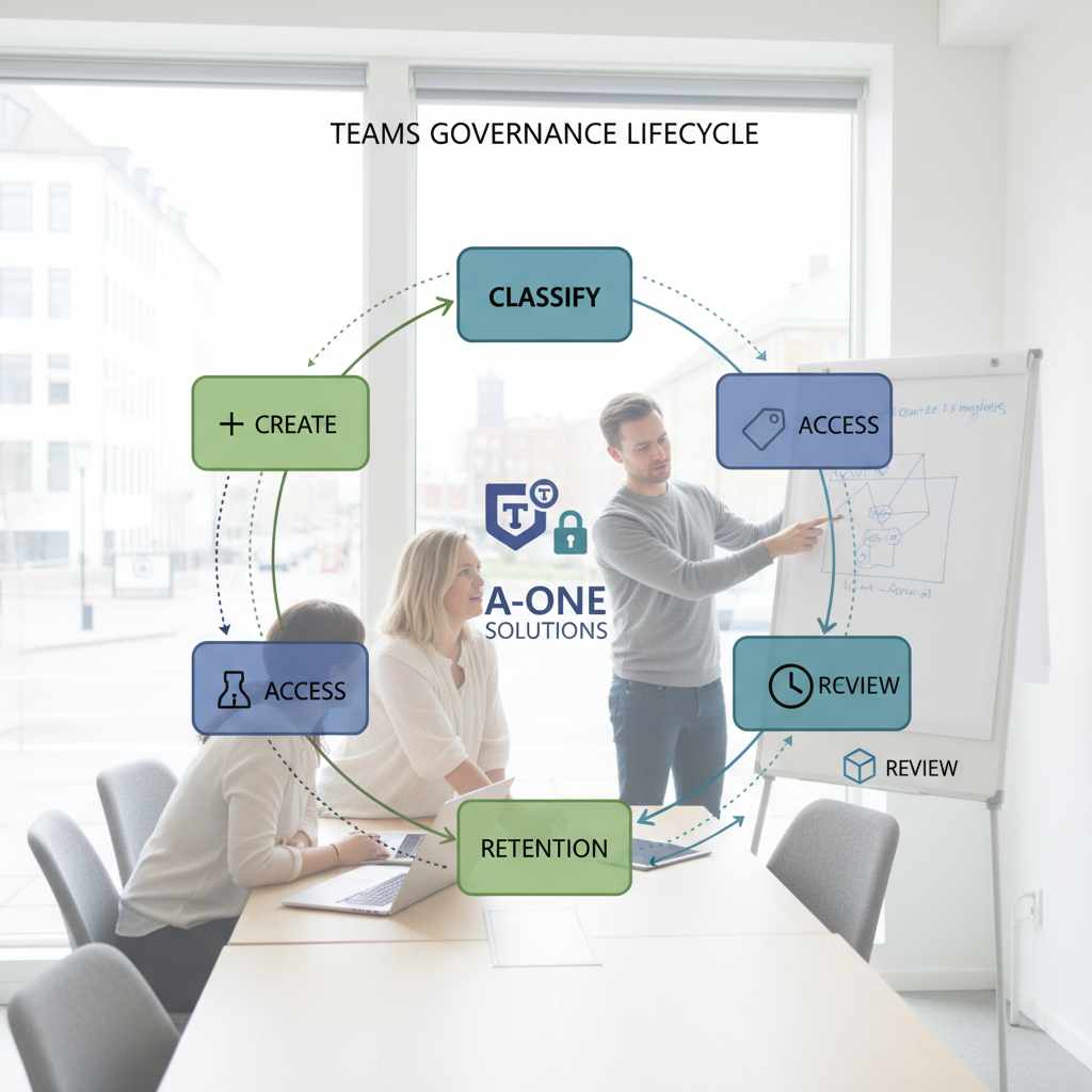 Governance-oversigt for Teams: oprettelse, gæsteadgang, deling og retention samlet i én politik