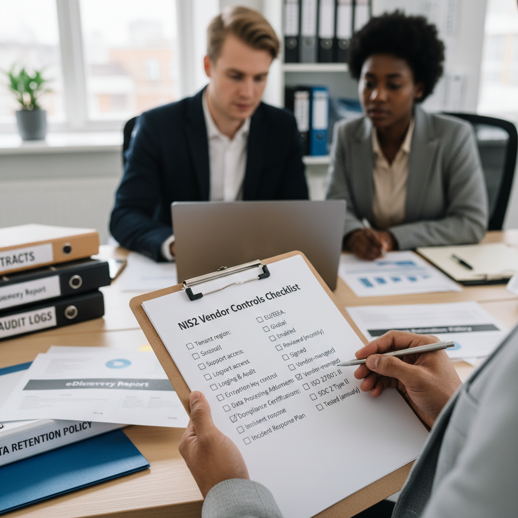 Tjekliste for NIS2 leverandørstyring og dokumentation i cloud