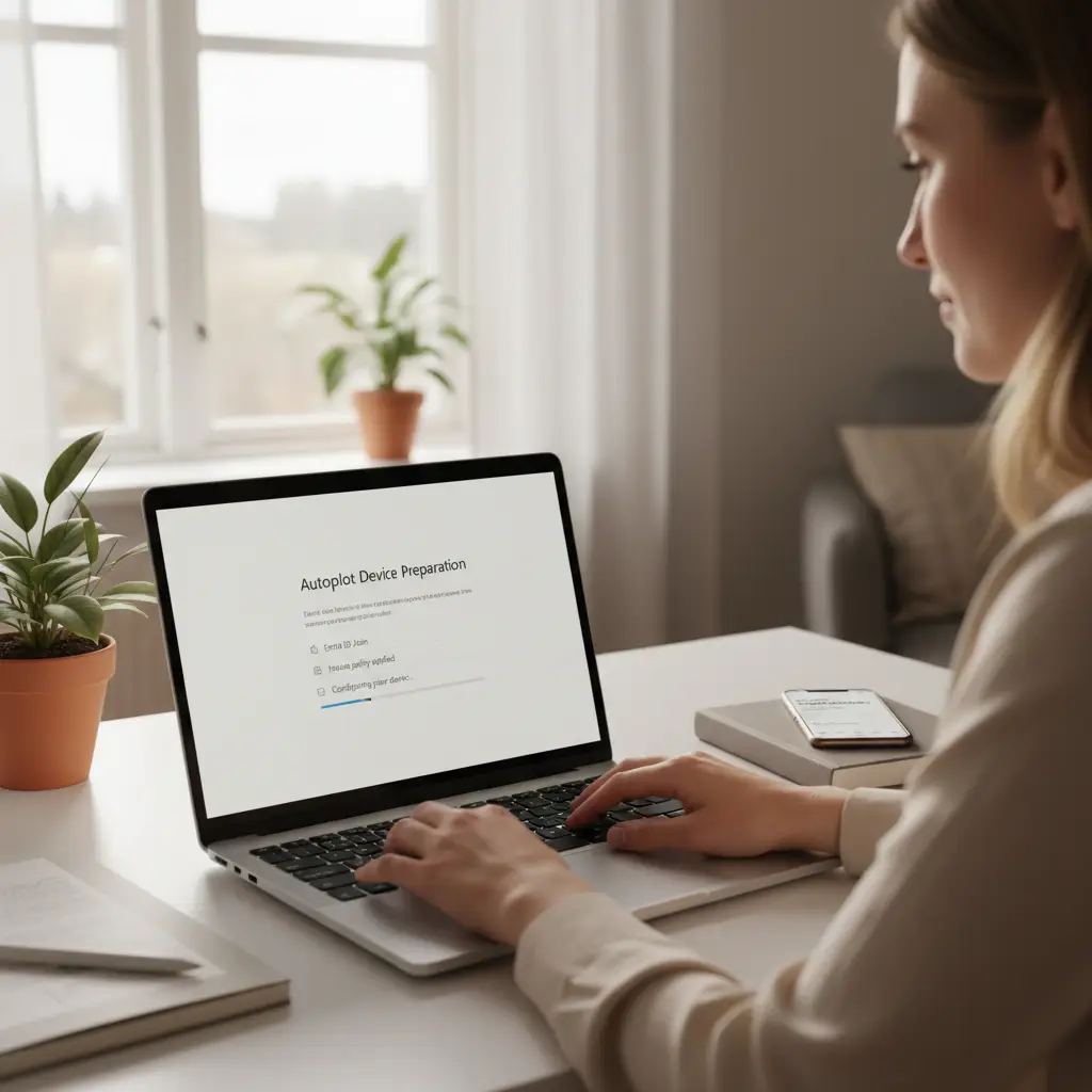 Ny medarbejder logger ind via Windows Autopilot Light opsætning med Intune