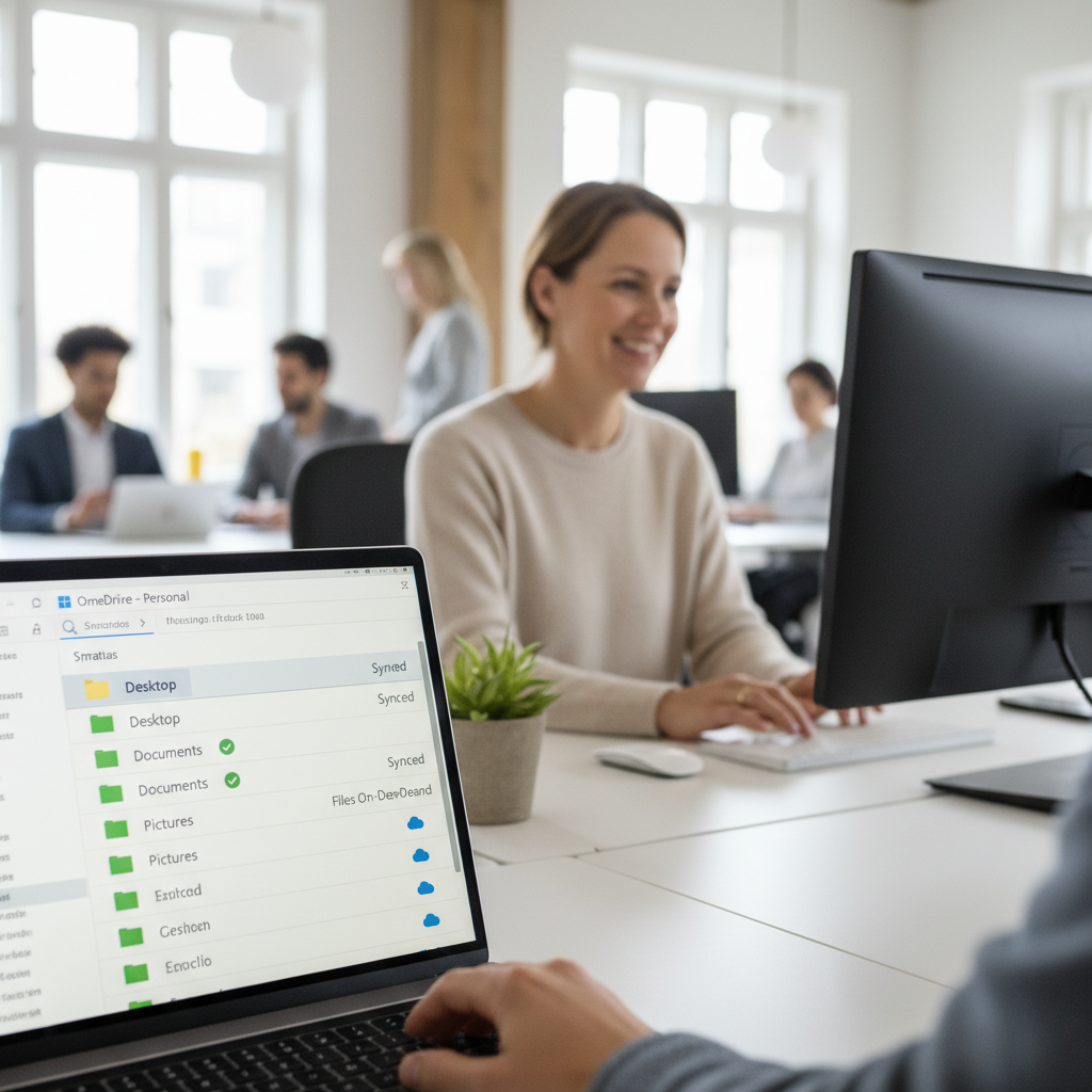 Brugeroplevelse ved Known Folder Move: mapper vises som OneDrive-beskyttede