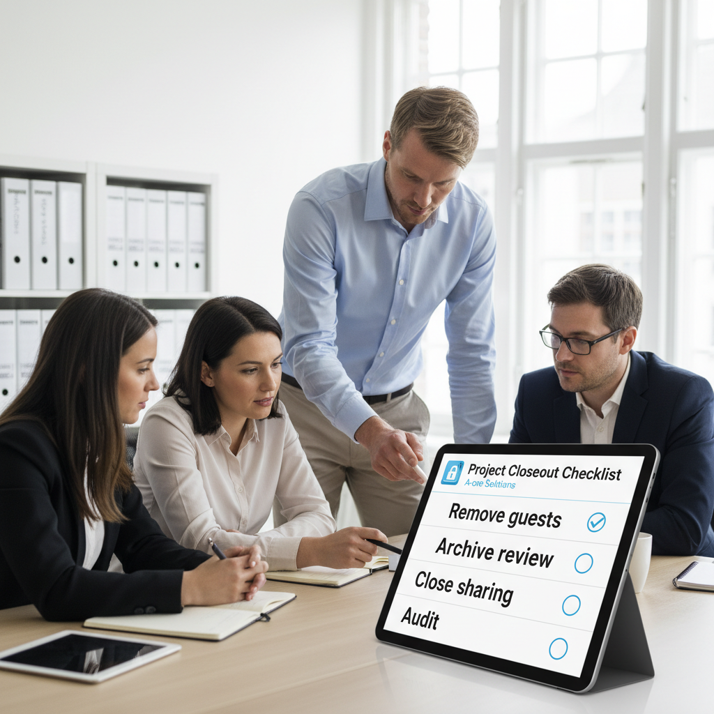 Projekt-afslutning: trin til at fjerne gæsteadgang og arkivere SharePoint-site