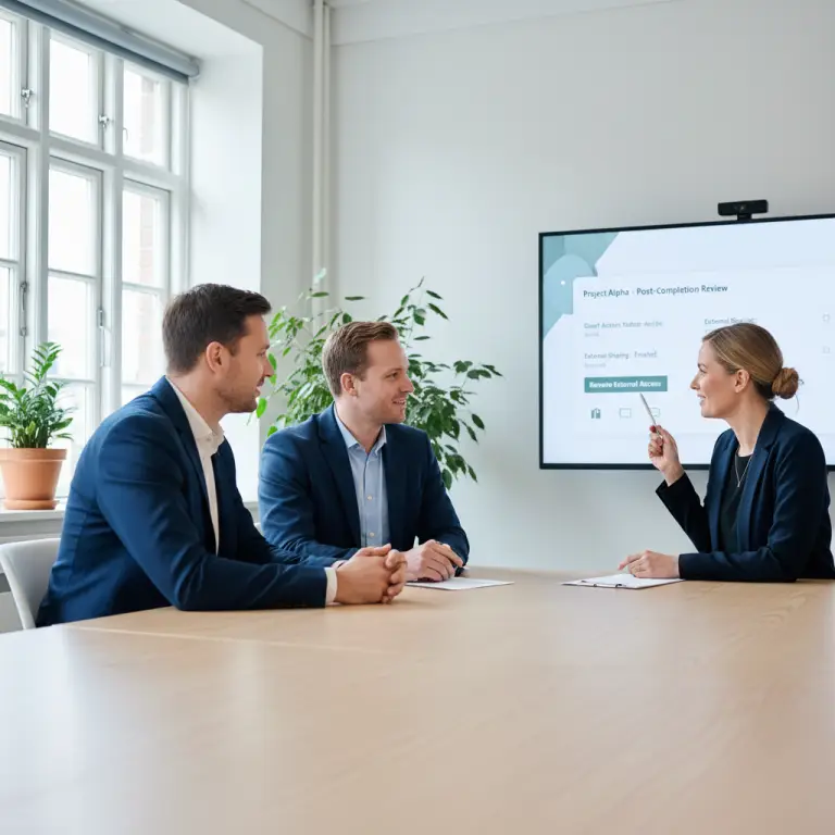 SharePoint ekstern deling lukkes ned efter projektafslutning i Microsoft 365