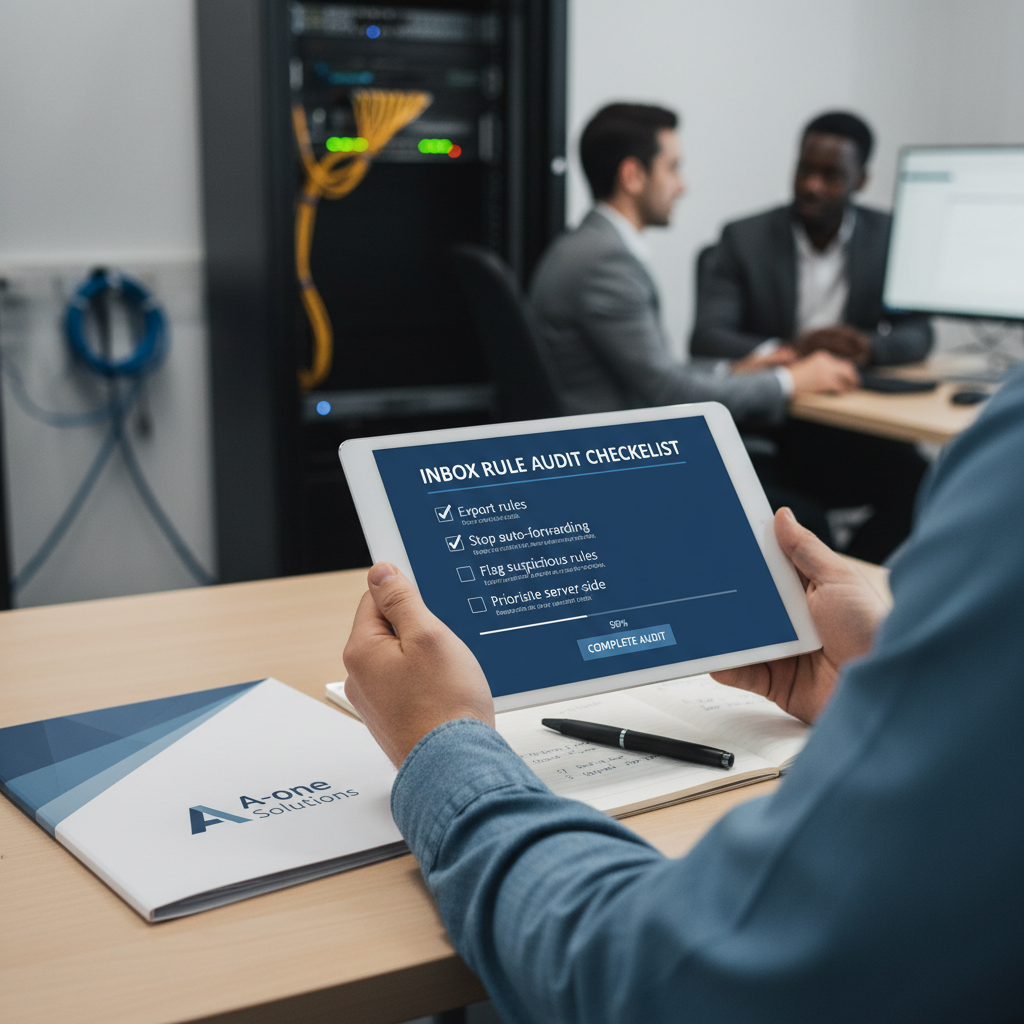 Tjekliste til audit af Outlook regler og sikker mailhåndtering