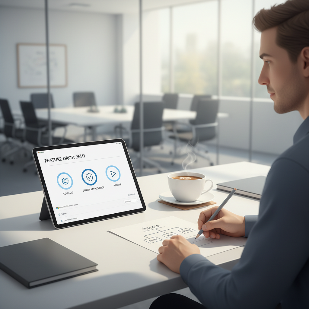 Overblik over Windows 11 26H1 som feature drop i 2026 for virksomheder