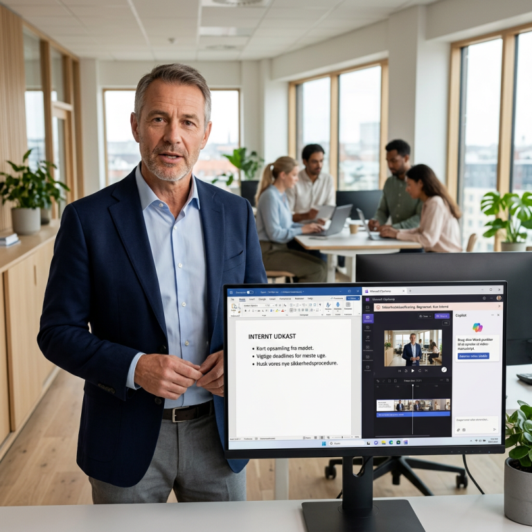 Lav CEO-update som video med Microsoft Copilot Video Drafts