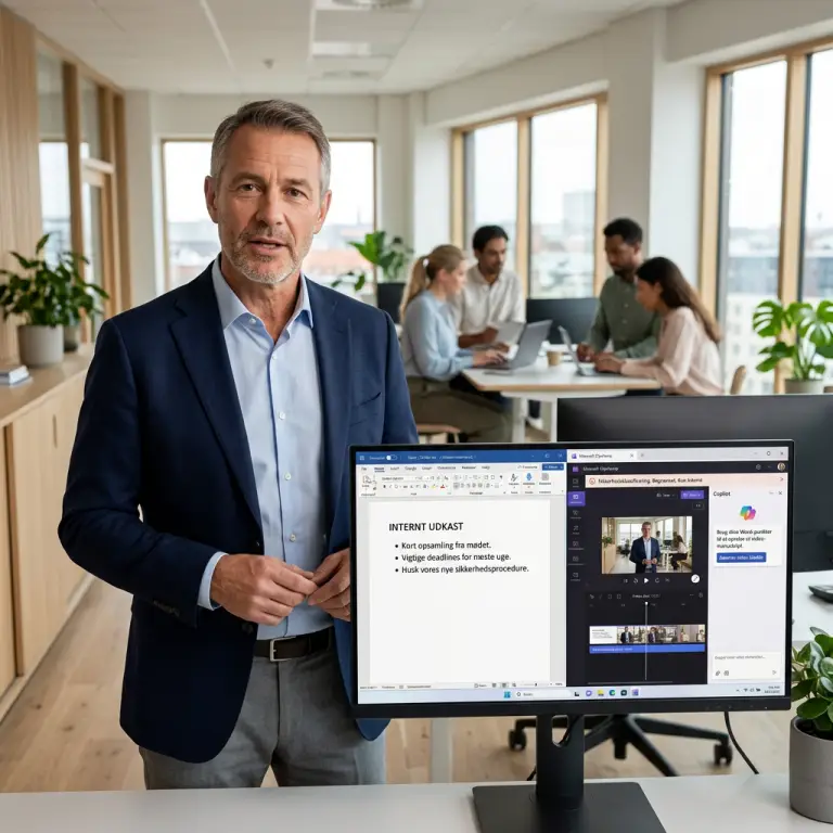 Microsoft Copilot Video Drafts bruges til at lave CEO-video i Clipchamp