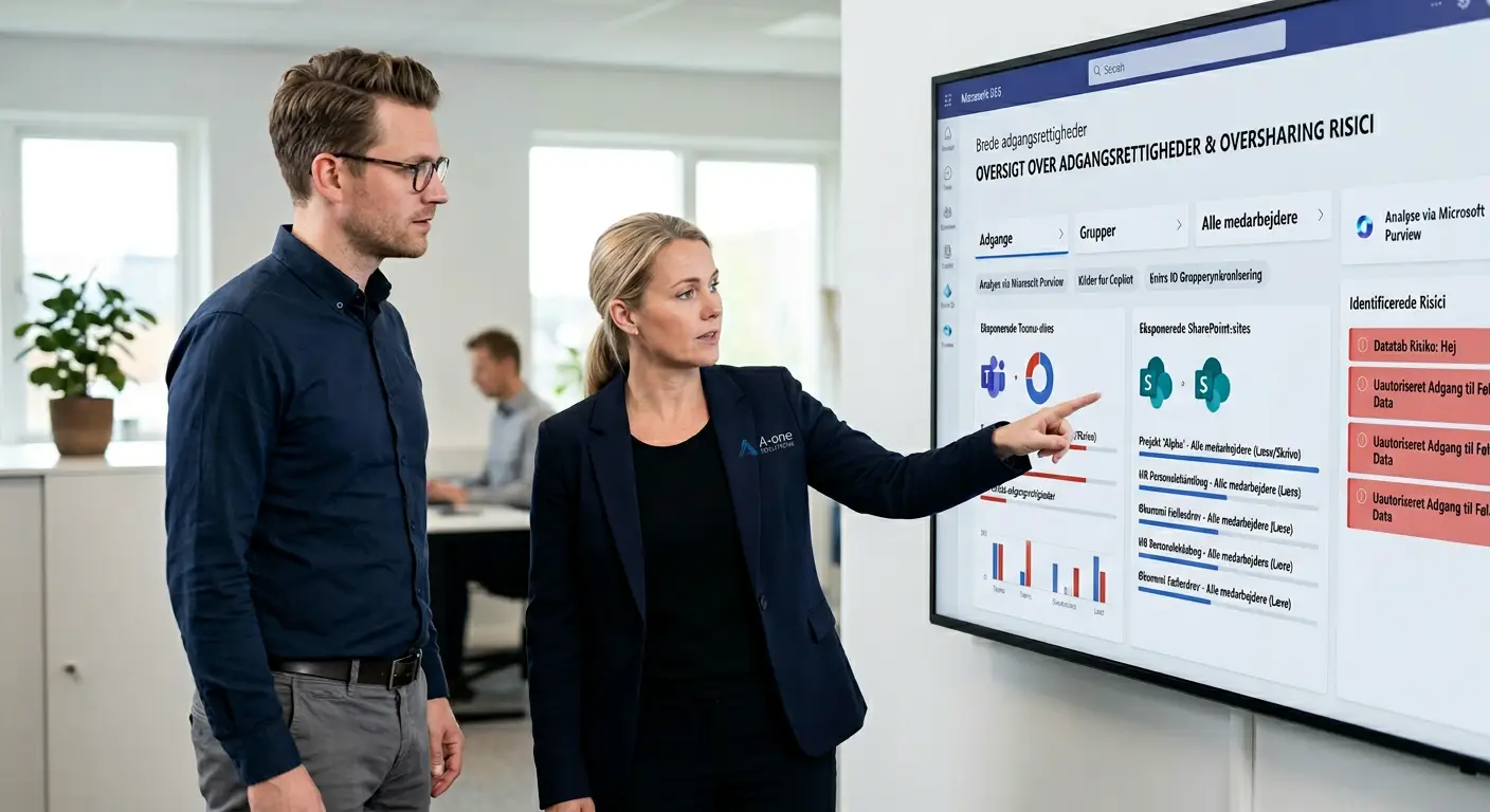 Eksempel på for brede adgangsrettigheder i Teams og SharePoint, der skaber oversharing