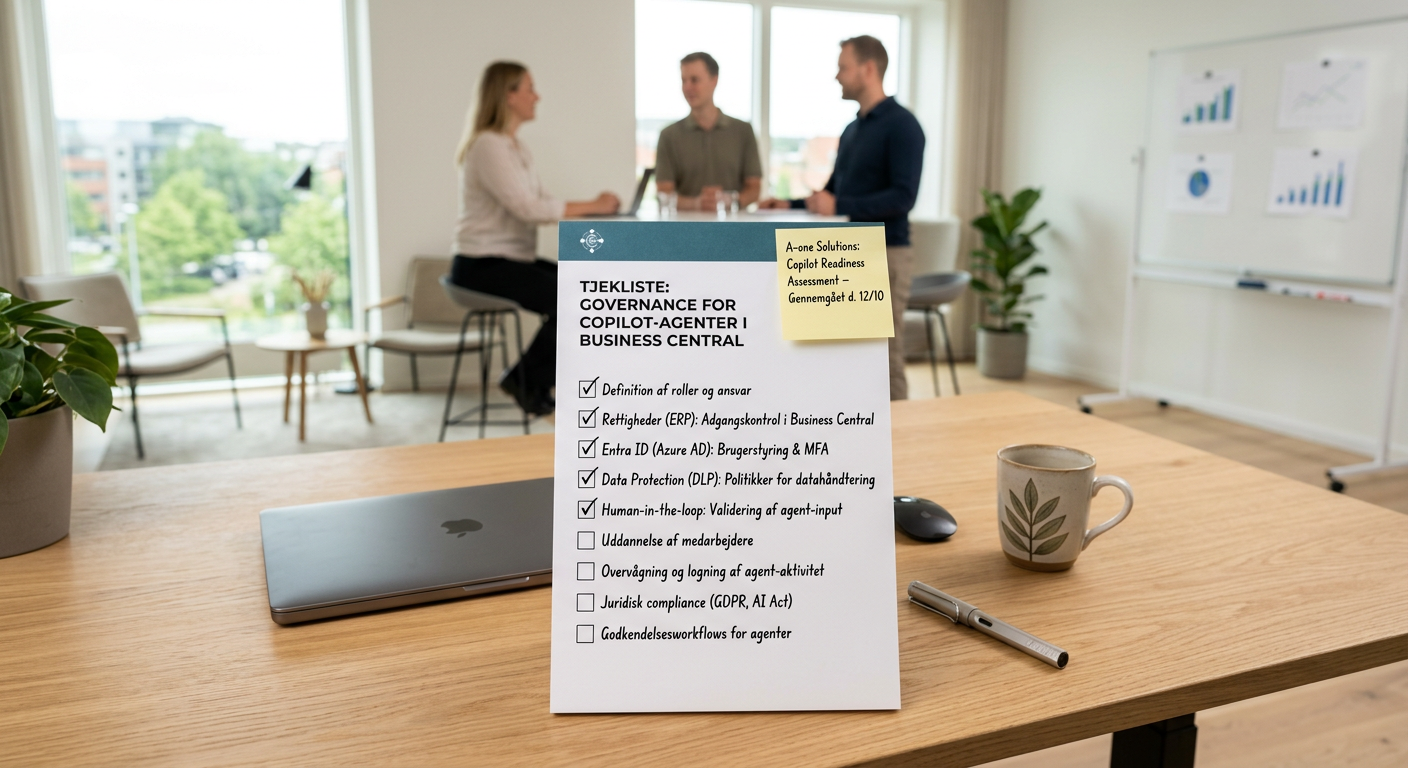 Tjekliste til governance for Copilot-agenter i Business Central