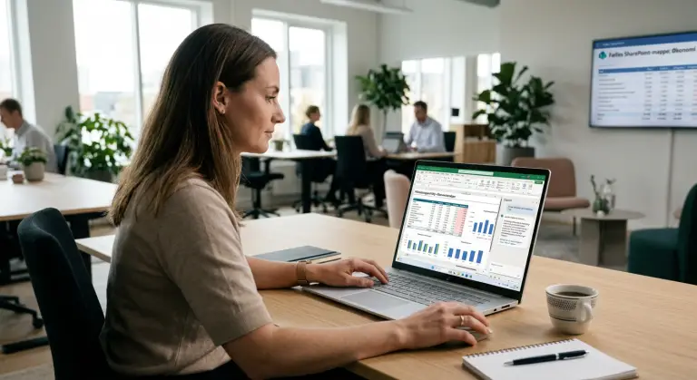 Copilot i Excel analyserer salgsdata uden ekstra regneark