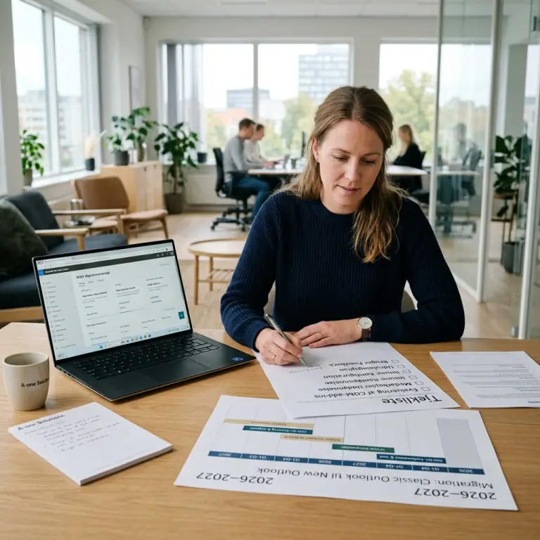 IT-chef tjekliste og tidslinje for New Outlook enterprise deadline med Intune
