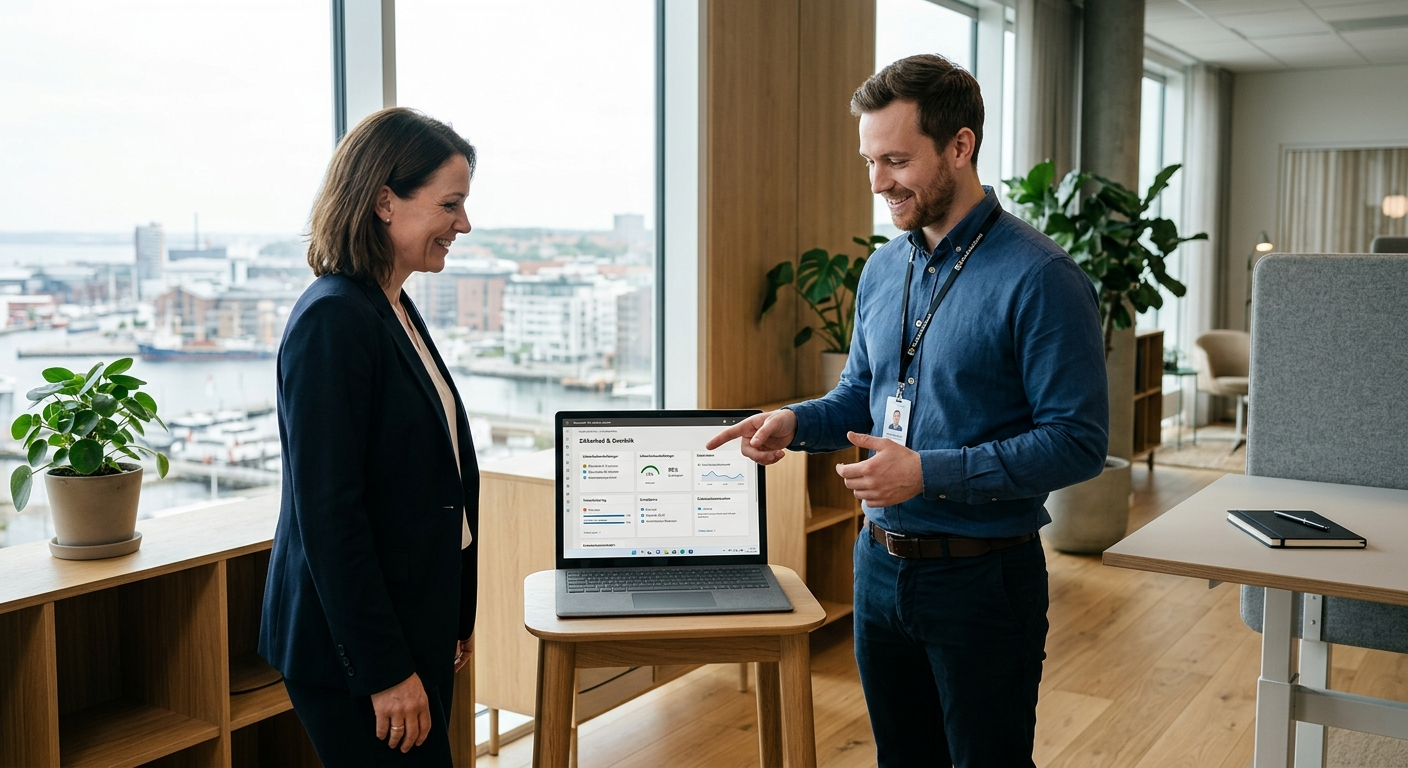 IT-leder der gennemgår Microsoft 365 Business Premium sikkerhed og compliance (Defender og Purview)