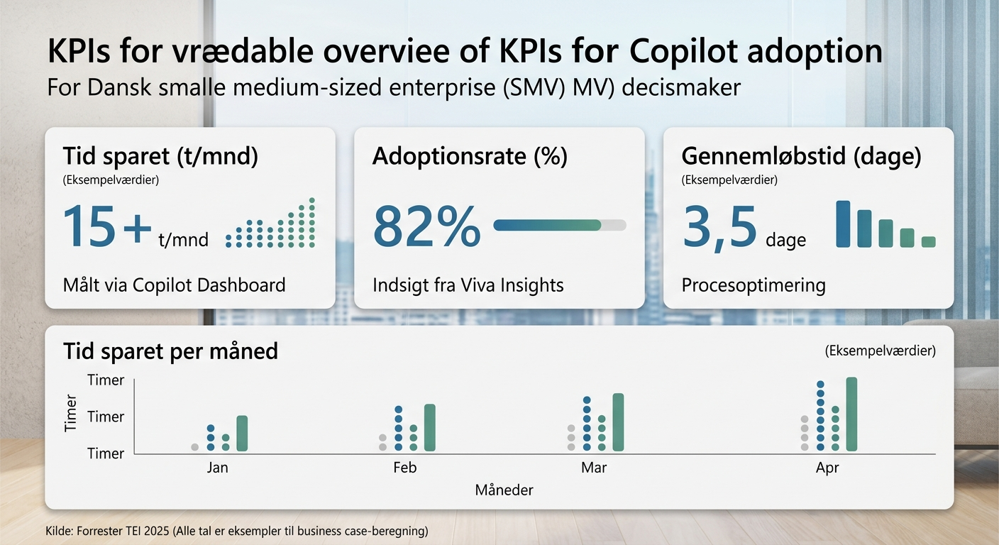 KPI-oversigt for Copilot adoption og produktivitetsmåling