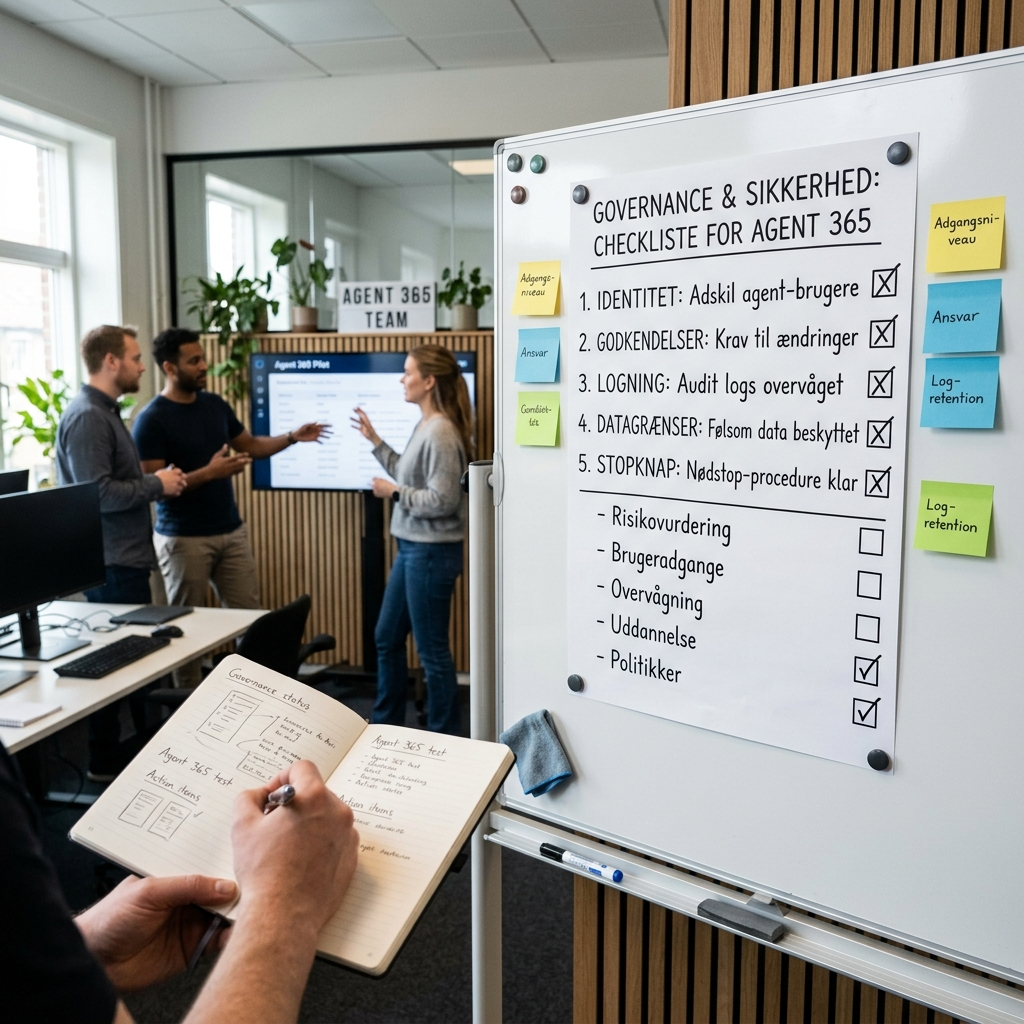 Checkliste for governance og sikkerhed før aktivering af autonome AI-agenter i Microsoft 365