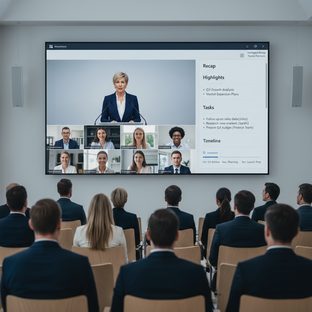 Town Hall i Teams med automatisk recap, opgaver og tidslinje