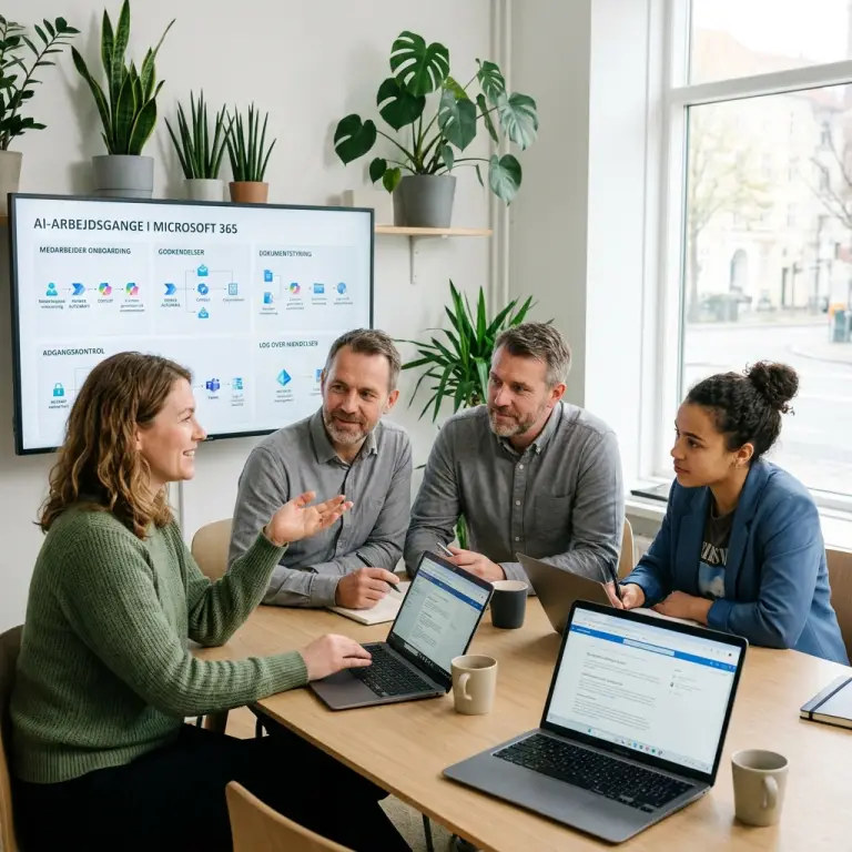 AI workflows i SMV automatiserer processer i Microsoft 365 med Copilot og Power Automate