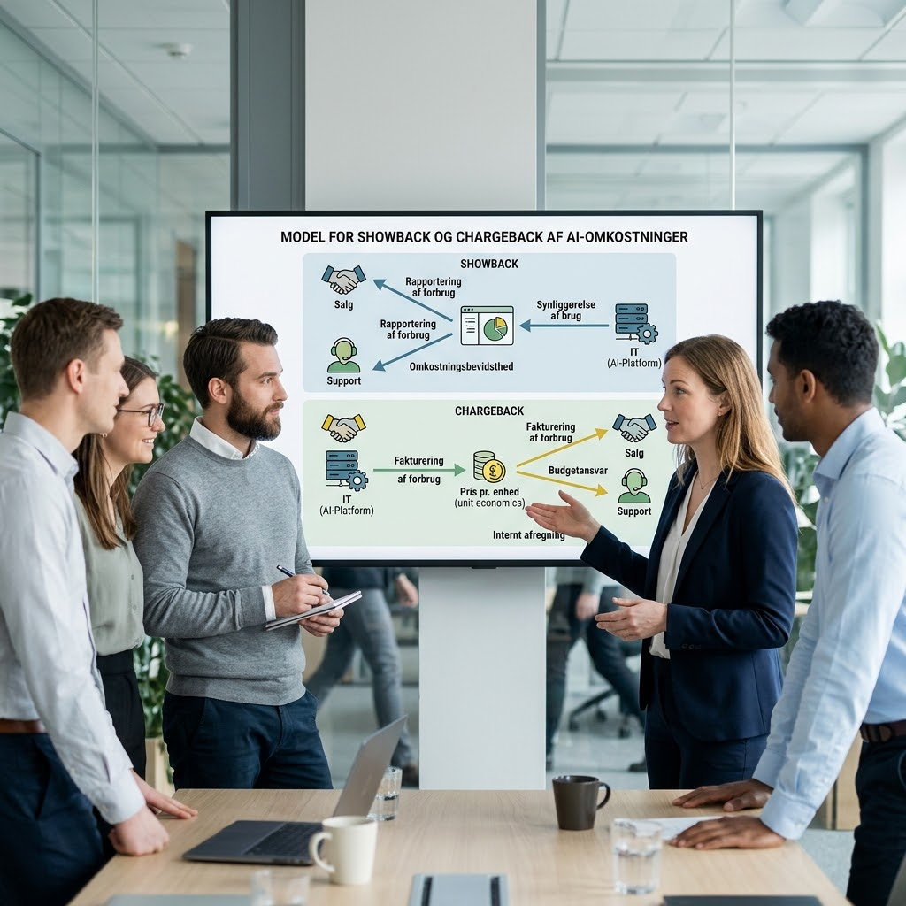 Model for showback og chargeback af AI-omkostninger mellem afdelinger