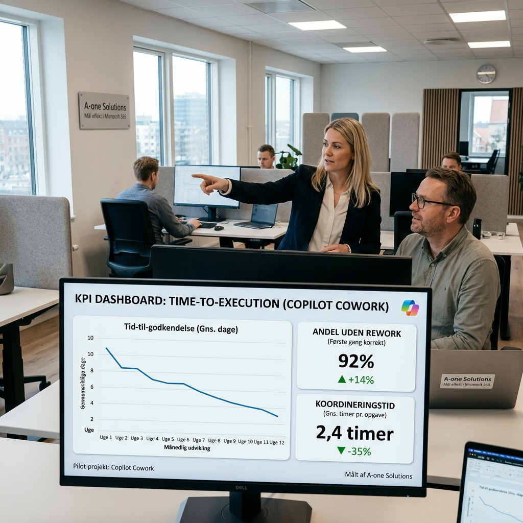 Måling af time-to-execution og godkendelsesflow for Copilot Cowork opgaver