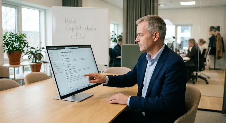 IT-chef konfigurerer Microsoft Copilot Flex routing til EU-databehandling