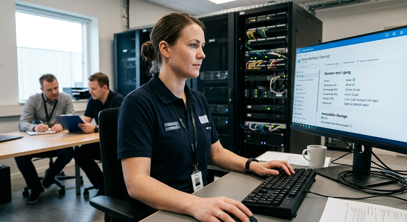 Backup- og restore-test udført på en Azure-baseret løsning med fokus på ransomware-beskyttelse