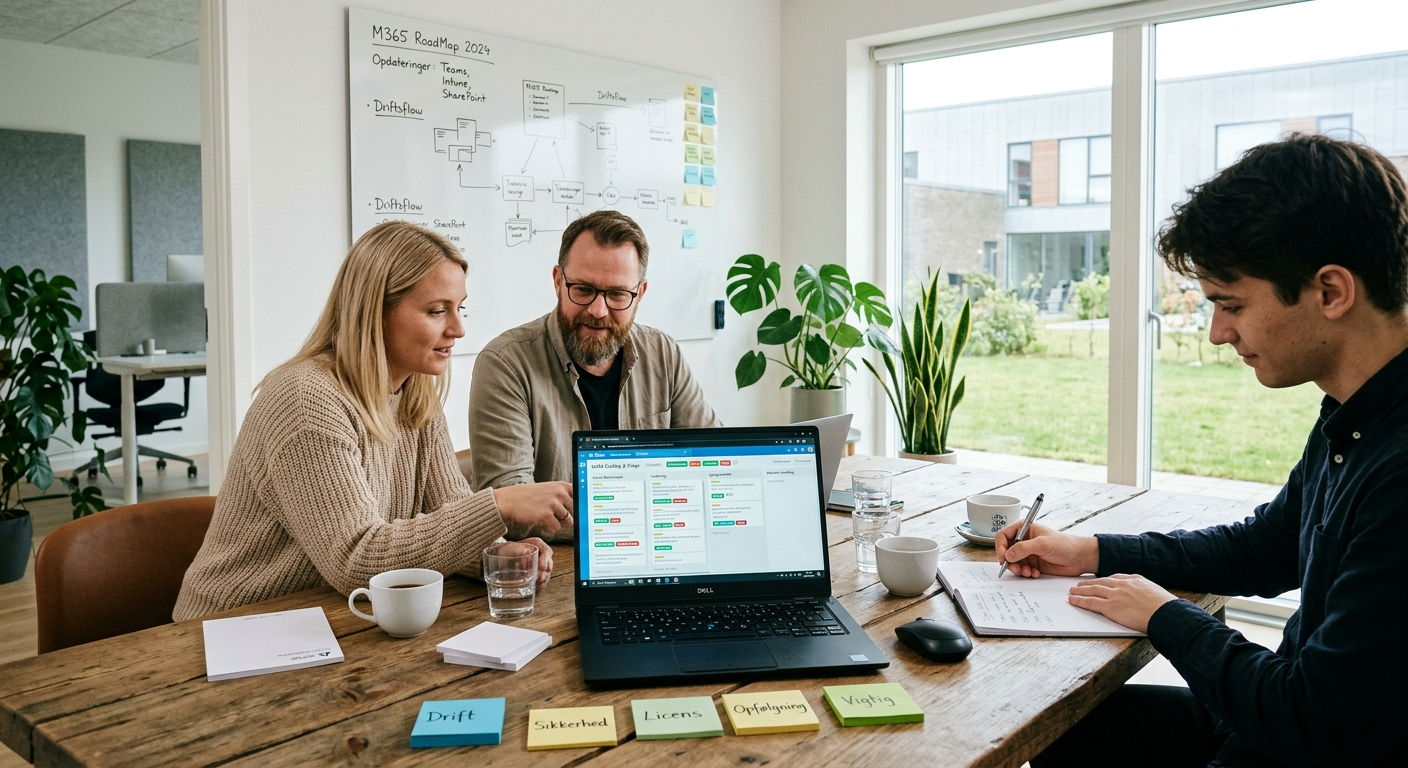 Eksempel på prioritering af ændringer fra Microsoft 365 Message Center til en change-backlog