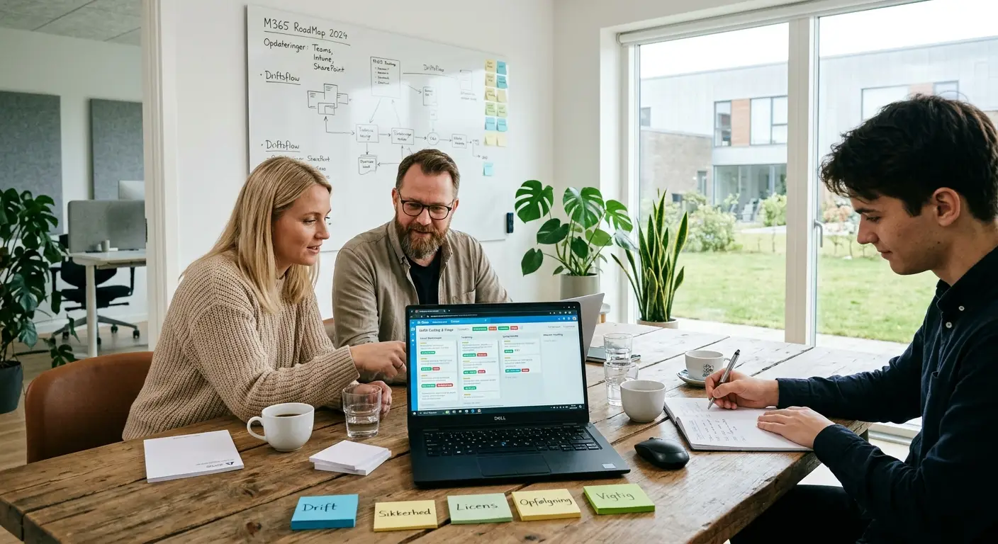 Eksempel på prioritering af ændringer fra Microsoft 365 Message Center til en change-backlog