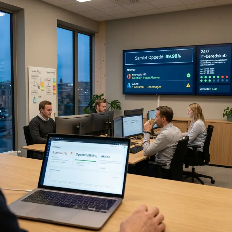 Døgnovervågning af Microsoft 365 og Azure minimerer nedetid med 24/7 IT-support