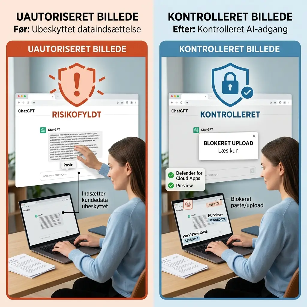 Sammenligning af forbud vs kontrolleret AI-adgang i virksomheder