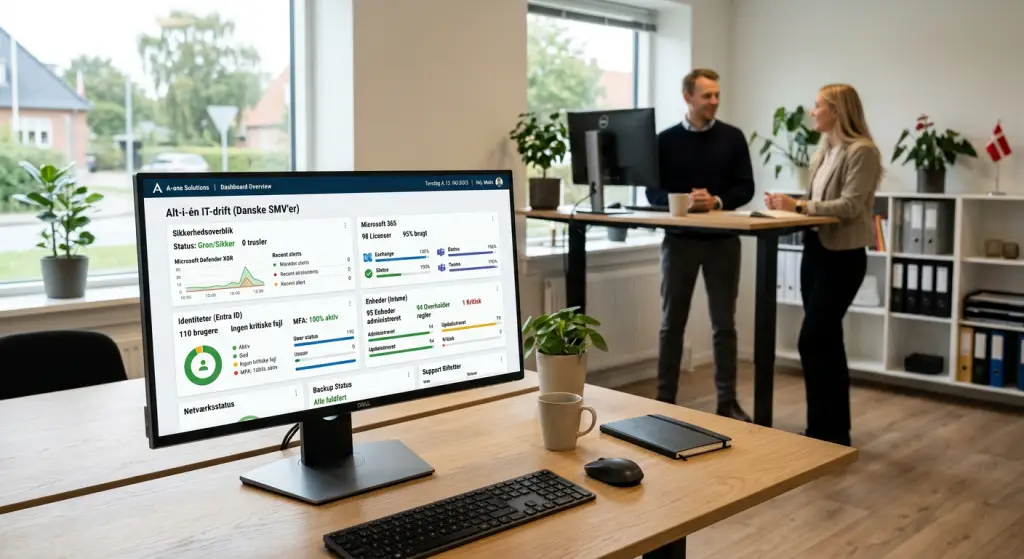 IT-drift dashboard til SMV med overblik over systemer og oppetid