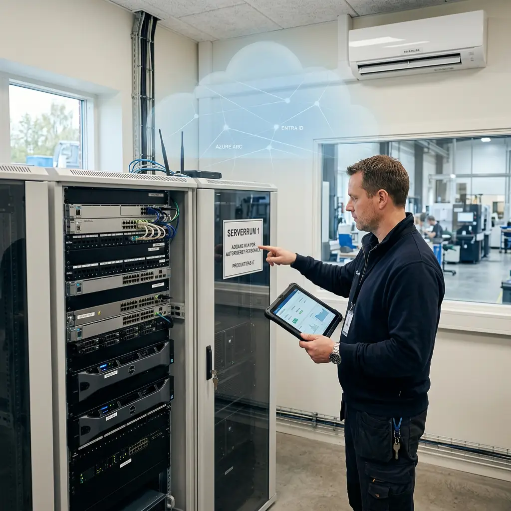 Azure hybrid serverrum med aktiv IT-infrastruktur til produktion