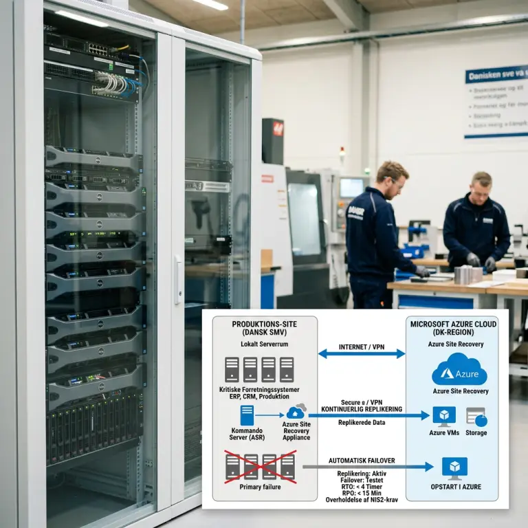 Azure Site Recovery failover setup til NIS2-compliant driftssikkerhed