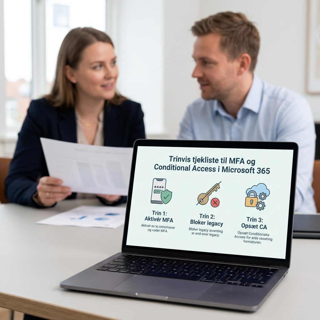 Trinvis tjekliste til MFA og Conditional Access opsætning i Microsoft 365