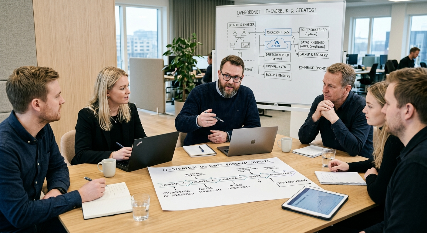 Dansk SMV-team samarbejder med ekstern IT-afdeling om drift og sikkerhed
