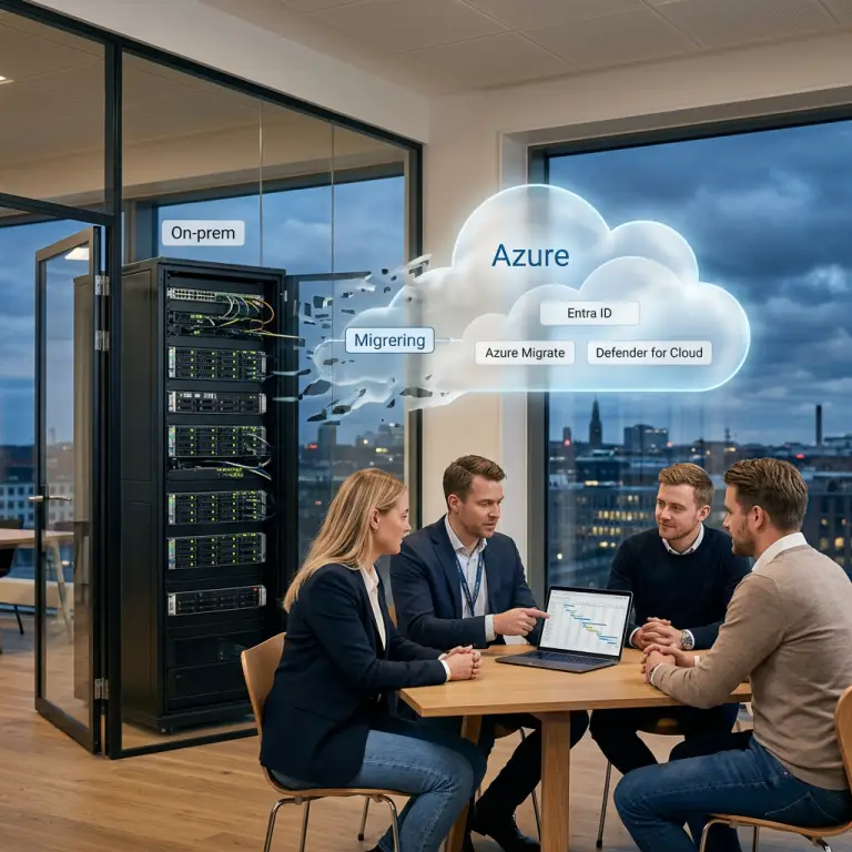 Flyt server fra on-premise til Azure cloud migrering med A-one Solutions