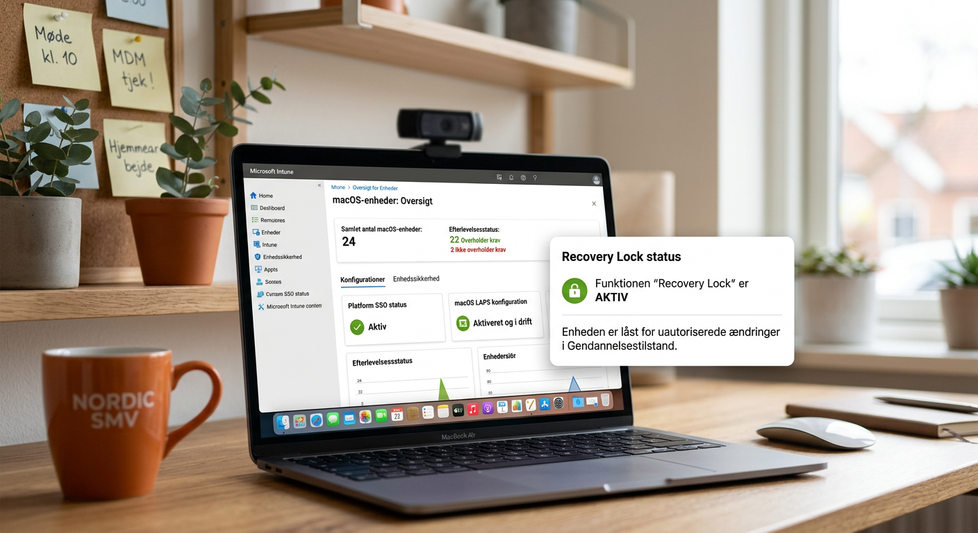 Mac-computer styret via Microsoft Intune med Platform SSO og LAPS