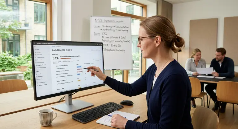 NIS2-compliance opnået med Microsoft 365 licenser og sikkerhedsfunktioner