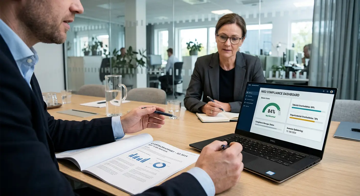 SMV-leverandør der fremviser NIS2-dokumentation til Enterprise-kunde ved audit