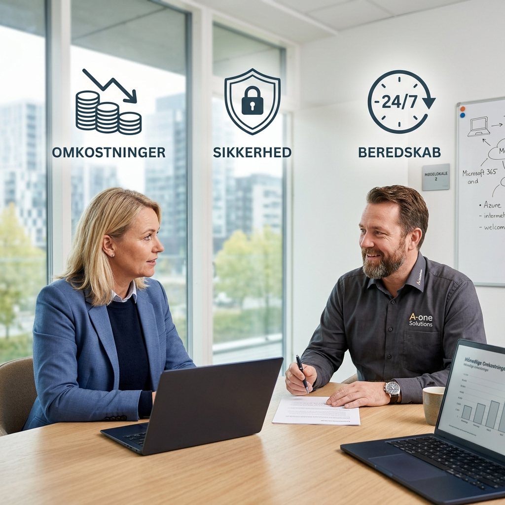 Dansk SMV-leder sammenligner omkostninger ved at outsource IT versus ansætte intern IT-medarbejder