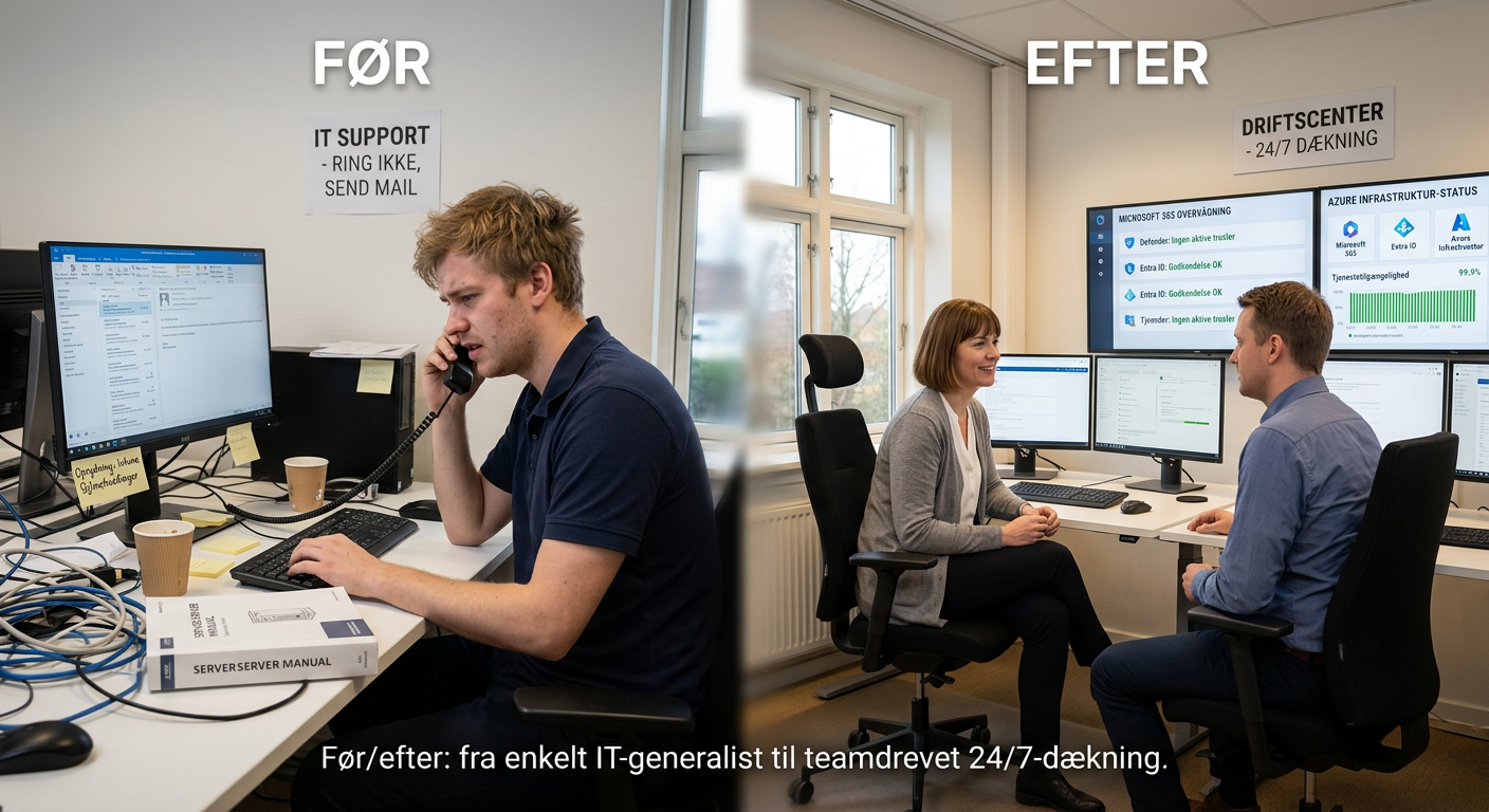 Tjekliste til valg mellem outsourcing, co-managed IT og intern IT-afdeling